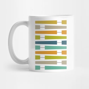 Colorful Geometric Shapes Mid Century Inspired Mug